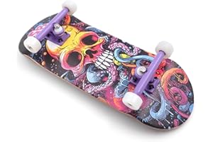 SPITBOARDS Diapasón de madera de 34 mm, totalmente premontado, madera de 5 capas, camiones profesionales con tuercas de bloqueo, ruedas de rodamiento CNC, gráficos de desgaste real, cinta de agarre de