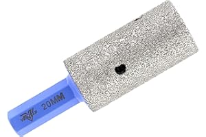 VENJELD Diamond Milling Bit 20mm Tile Finger Bit with Hex Shank for Hole Enlarging Shaping Polishing Grinding on Ceramic Porcelain Tile Marble Granite Artificial Stone