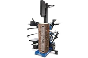 Scheppach Compact 12T Holzspalter stehend | 12 Tonnen Spaltkraft 400V 3500W | Meterholz bis 1070mm / max. Ø 450mm | schwenkbarer Tisch | Hartholz & Weichholz - inkl. Fahrvorrichtung