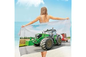‎ROWJOY Rowjoy Traktor Strandtuch - 70 x 140cm Mikrofaser Strandtuch, Badetuch Handtuch für Kinder,Damen,Herren, Sandfrei für Strand, Pool, Schwimmen, Badezimmer (T5-70x140cm)