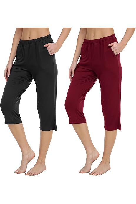 Pantaloni Da Pigiama Donna Con Tasche E Coulisse - Comodi E Morbidi Per Casa E Relax - Foto 7