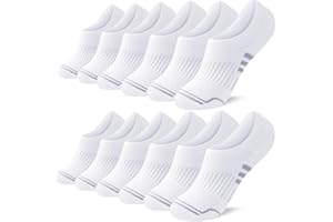 SockWaddles Invisible Trainer Socks Womens, No Show Ankle Socks, Non Slip Cushioned Anti Blister Sports Socks, Ladies Girls Low Cut Cotton Short Socks for Running, School, Gym and Casual, 6 Pairs