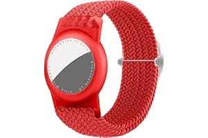 Dingfeiyu Nylon Kids Wristband for Airtag, Anti-Lost, Anti-Scratch Bracelet Kids, Airtag Tracking Watch Wrist Strap Child, Holder Necklace for Airtag