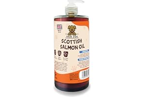 True Dog Scottish Salmon Oil for Dogs (1L) Omega 3 Fish Oil in Pump Dispenser for Healthy Coat, Joint Support and Immune System, Suitable for All Breeds and Sizes - Natural Pet Supplements