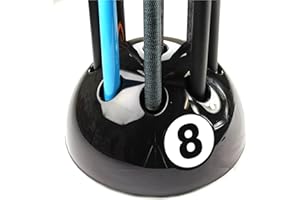 Funky Chalk Original Giant BLACK 8 Ball Cue Stand & Rack - Holds Up To 9 Cues