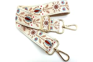 KERIOCUSI Correa de Hombro Ajustable para Mujer, Correa de Reemplazo Bolso Colorida con Hebilla de Oro, Ancha para Piel, Cámara, Monedero, Guitarra, Cruzados Accesorios, 13