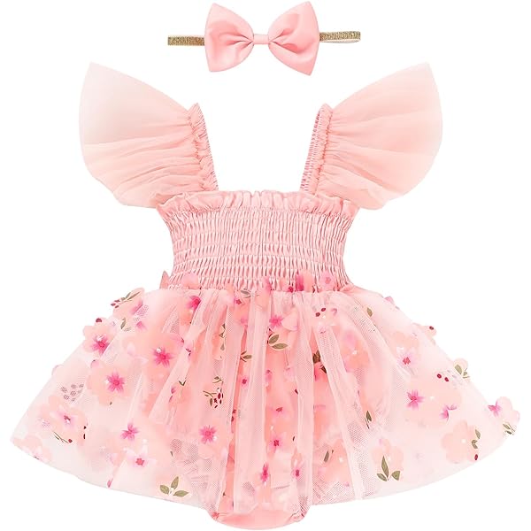 4th Of July Baby Girl Outfit - American Flag Romper With Tulle Skirt & Headband Set