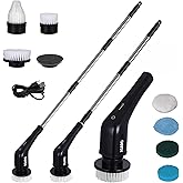 AGARO Royal Electric Spin Scrubber, Cleaning Brush Scrubber for Home, 400RPM/Mins - 8 Replaceable Brush Heads - 90Mins Work T