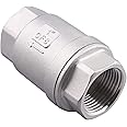 DERPIPE 1 Inch Vertical Check Valve SUS304 Spring Loaded Check Valve in-line Low Cracking Pressure CF8M WOG 1000…