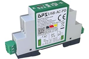 DPS – Hutschienen Netzteil USB-C 230V AC, 20W Power Delivery – 5V/9V/12V – mit Kurzschluss- & Überspannungsschutz – Industriequalität