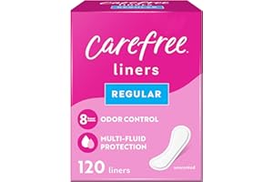 Carefree Acti-Fresh Ultra-Thin Panty Liners, Regular, Unscented - 120 Count by Carefree