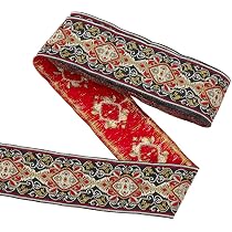 Cinta Bordada Vintage De 9 Metros | Poliéster Con Diseño De Ondas étnico Para Manualidades, Costura Y Decoración