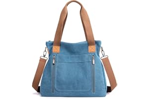 FANDARE Tela Borsa Tracolla Spalla Tote Borsa a Mano Donna Borse e Messenger per 12.9 Pollice Tablet Shopping Viaggio Partito Work Grande Pochette Crossbody Bag Blu