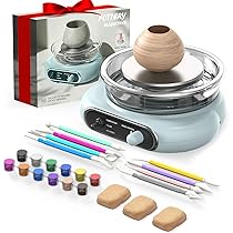 Mophorn Macchina Elettrica della Ruota di Ceramica 25 CM 280 W 300rpm Kit di Utensili Modellatura Ceramica (Pedale e Bacino Staccabile
