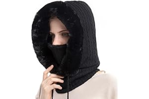 TAGVO Pasamontañas Termico para Mujer, Pasamontañas Invierno Capucha Polar Máscara de Esquí Balaclava Máscara Polar Multifuncional para Clima Frío Esquí al Aire Libre Montaña Camping Senderismo
