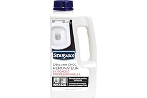 STARWAX – Décapant Choc Rénovateur WC – Efficacité Professionnelle – Détartre, Décape et Rénove en 5 min – Élimine Tartre, Rouille, Salissures – Formule 2-en-1 – Fabriqué en France – 1 L