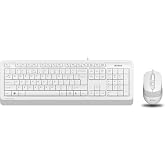 A4Tech F1010 Q USB T&uuml;rk&ccedil;e FN-Multimedya Klavye+Optik 1600DPI Beyaz Mouse Set