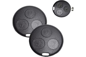 BANJIABB 2 Stück 3 Tasten Gehäuse Der Fernbedienung,Smart Schlüssel,Smart Schlüssel Gehäuse,Smart Fortwo,Smart 450,Smart 450 Zubehör,Key Smart,Smart Key,3 Tasten Ersatzschlüsselgehäuse, Für Mercedes Benz Smart