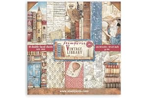 Stamperia, Vintage Library 12x12 Inch Paper Pack