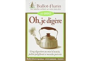 BALLOT-FLURIN NOS ABEILLES VEILLENT SUR VOTRE BIEN-ÊTRE Ballot-Flurin - Oh, Je Digère Grog Digestif - Miel d'acacia, pollen polyfloral et menthe poivrée - Fabriqué en France125 g
