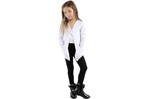 GW CLASSY OUTFIT Girls Kids Boyfriend Cardigans 45% Cotton Children's T-Shirts Shirt Uniform Open Cardigan with Pockets Tops School