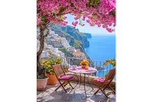 Yunruily Vue sur la mer Peinture Numero adulte-Sea Paysage Peinture par Numéro Adultes débutants,Numéro d'Art Kit Peinture par Décoration Murale et Cadeaux Pour La Maison 40x50cm