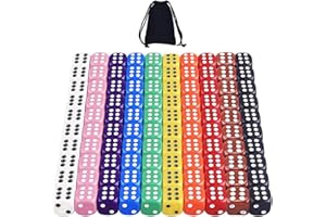 JIAHUADE 100 sztuk sześciostronnych kostek, zestaw kolorowych kostek, zestaw kolorowych kostek, gry w kostkę, do gry stołowe, wielościenne (B)