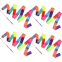 4 Pièces Bande De Danse 2m Bandes De Danse Avec Bâton