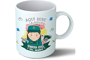 Planetacase - Taza Desayuno Guardia Civil - Regalo Original - Cerámica 330 mL - Apta para Microondas y Lavavajillas - Diseño Resistente - Guardia Civil (Ella), Cerámica