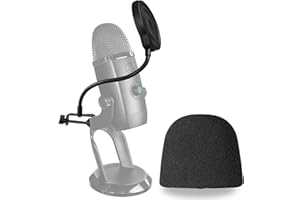 Yeti X Mikrofon Popschutz mit Windschutz - Dreischichtiger Pop-schutz und Windshield für das Blue Yeti X Mic zur Aufnahme von YOUSHARES
