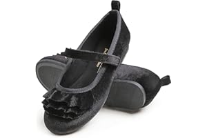 Feversole Girls Cute Dress,Ragazze Mary Jane Strap Scarpe Basse Ballerine da Principessa Scarpe da Scuola Piatte
