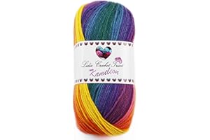LIDIA CROCHET TRICOT Kameleon- hilo de lana fantasía multicolor, lana acrílico, hilo de tejer, hilo de ganchillo (100 gr/ovillo ; 32 colores) (empresa española/envío desde España) (13)