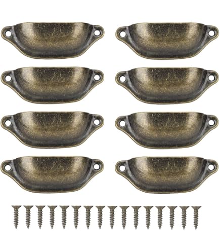 Poignée De Meuble Coquille Abeda - Noir Vieilli - Zamac - Dimensions : 129x42.7mm - Entraxe 96mm