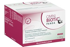 ‎OMNI BIOTIC OMNi BiOTiC PANDA | Speziell für Schwangere & Babys entwickelt | Einfache Anwendung | Wissenschaftlich fundiert, in Studien geprüft | Vegan | 60 Portionen