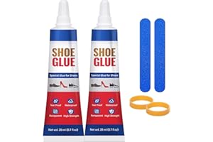 Maxricus Professional Shoe Glue - Strong Waterproof Shoe Repair Glue for Leather, Rubber, Vinyl & Boots | Transparent Flexible Bond | Sole & Heel Fix Kit with Metal Nozzle