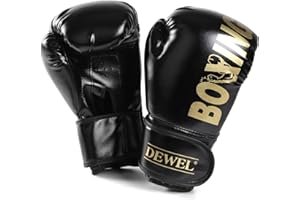 DEWEL Gants Boxe Enfants, Gants de Boxe pour Enfants, adaptés aux 10-16 Ans pour l'entraînement d'accompagnement, MMA, Arts Martiaux, Boxe, Taekwondo