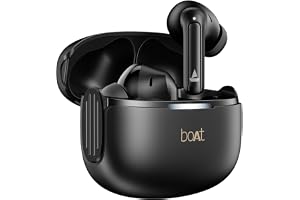 boAt Airdopes 219, 4Mics ENx, 40H Battery, Best in Segment for Calling, Stream Ad Free Music via App Support, Bluetooth Earbuds, TWS Ear Buds Wireless Earphones with mic (Carbon Black)