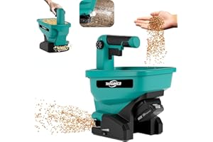 ThagBrco Cordless Spreader - Power Spreader for Makita 18V Battery,Seed Spreader for Year-Round,Adjustable Scatter Width, Variable Flow Rate, Covers Up to 5,000 sq. ft.(Battery Not Included)