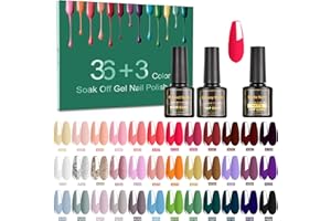 SINZONeu Vernis à Ongles Semi Permanent -39Vernis Manucure Nail Art Lot UV LED Nail Polish Soak Off 36 Couleurs Populaire, Base et Top Coat, Matt Top Coat, 8ml
