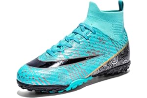 VTASQ Zapatos de Fútbol Niño Botas de Fútbol césped Artificial Zapatillas de Entrenamiento para Adolescentes Zapatillas Deportivas para Interior y Exterior Zapatillas de fútbol.