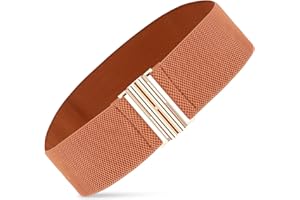 Andibro Ampia cintura elastica da donna, cintura in vita elasticizzata da donna, cintura con fibbia vintage cintura regolabile in vita