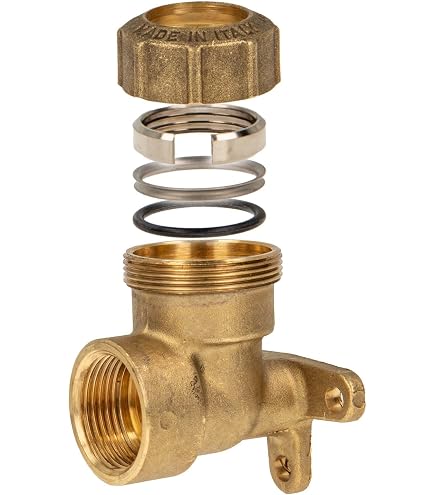 RACCORDO DI TRANSIZIONE PE/OTTONE MASCHIO CORTO PER ACQUA E GAS 1X32