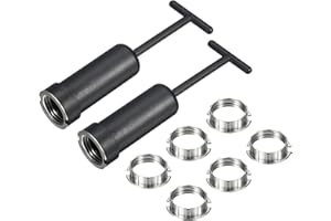 sourcing map Anillos de Enchufe de Luz Casquillos G9, Anillo Metal M20 Soporte de Pantalla de Lámpara Reemplazo con Herramienta de Extracción, 2 Sets