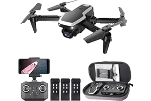 Goolsky CSJ S171 PRO RC Drone with Camera 4K,Mini Drone Dual Camera Foldable Quadcopter for Kids with Function Trajectory Flight Headless Mode 3D Flight Auto Hover 3 Battery