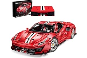CaDA C61043W 488 1: 8 auto sportive, Master baustein auto sportive, 3236 pezzi tecnologia auto da corsa, compatibile con grandi blocchi di marca