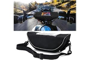 ZTQLIJQF Grip-Lenkertasche Für Honda DAX 125 ST125 Lenkertasche, wasserdichte Motorrad-Lenkrad-Navigationstasche (alle Modelle)(Black NO Logo)