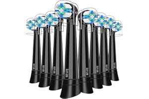 LOKOBATII 8PCS iO Toothbrush Replacement Heads Compatible with Oral B iO 10 9 8 7 6 5 4 3 Series Electric Toothbrush, Replacement Brush Heads Compatible with Oral B iO,Black