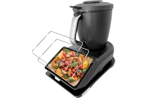 HidWee Protector Pantalla Compatible con Vorwerk Thermomix TM7 Cristal Templado, 2 Piezas Sin Burbujas, Anti-Arañazos, Antihuellas, HD 9H Dureza Vidrio Templado