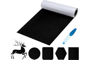 LFBEST 30 x 220 cm, czarna podkładka filcowa do swobodnego cięcia, naklejka naprawcza o grubości 1 mm, do szuflady na biżuterię podszewka pudełka, ramka na zdjęcia, nóżka na krzesło, majsterkowanie