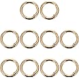 Healifty 10Pcs Round Carabiner Snap Clip DIY Gate O Ring Snap Clip Trigger Spring Keyring Buckle Bags Purse Making Accessories for Home Shop